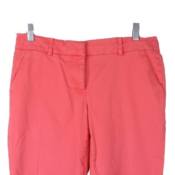J.Crew Womens 6 & 4 Coral Stretch Cafe Capri Pants - Picture 3 of 5